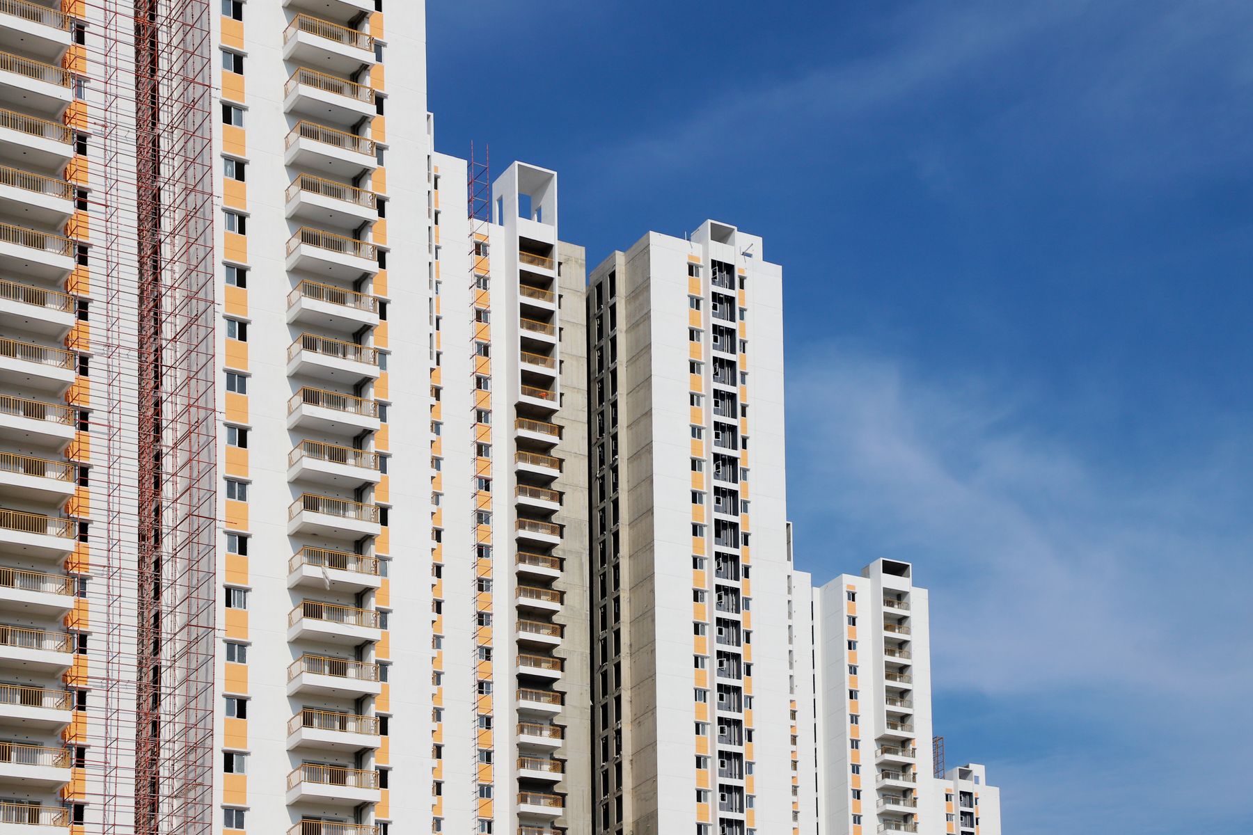 Contemporary high-rise residential buildings